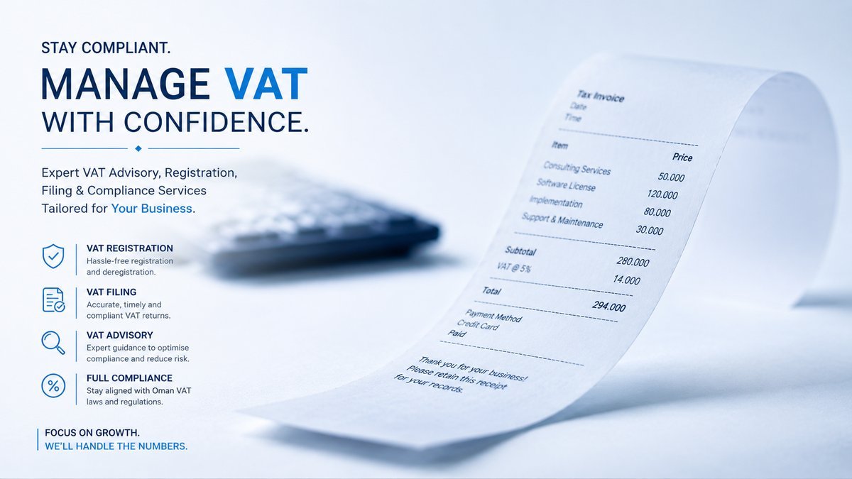 VAT registration and filing in Oman — guide by GCCA VAT consultants